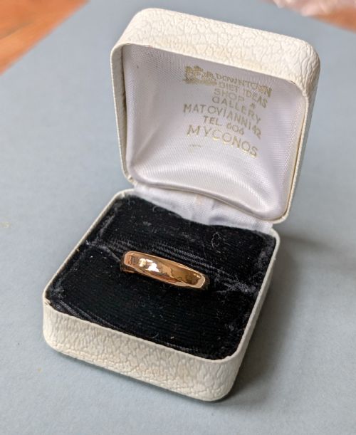 ANTIQUE 22CT GOLD WEDDING BAND C1916 - ADDITIONAL PHOTO 11