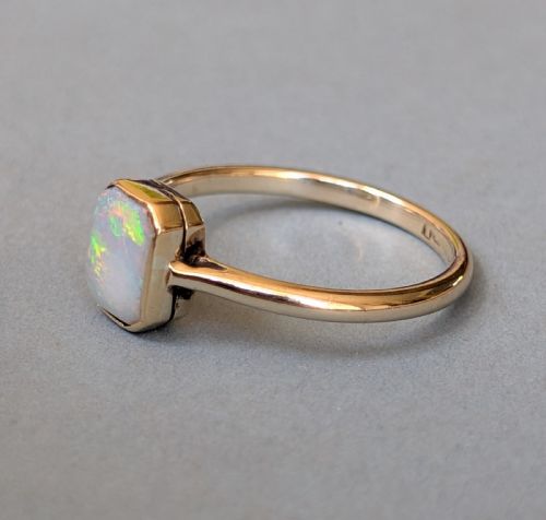 ART DECO 9CT OPAL RING SOLITAIRE RING C1927 - ADDITIONAL PHOTO 6