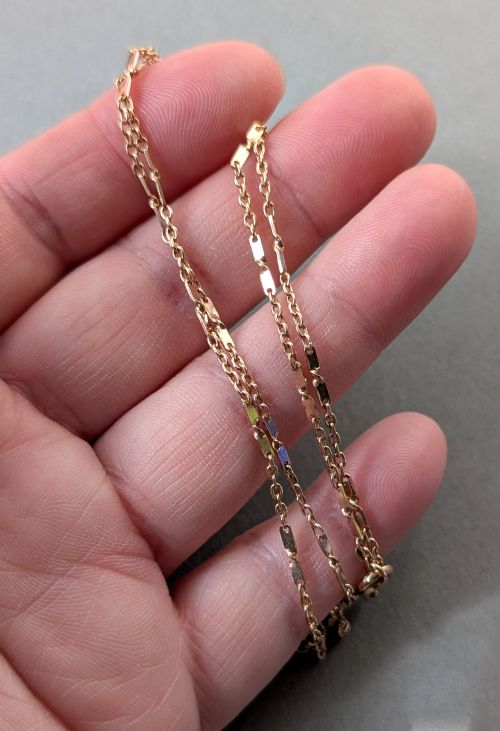ANTIQUE 9CT ROSE GOLD CHAIN NECKLACE - ADDITIONAL PHOTO 2
