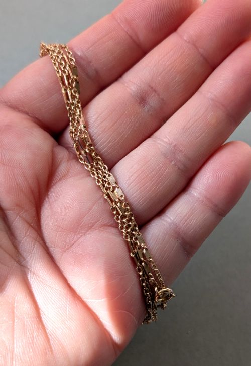 ANTIQUE 9CT ROSE GOLD CHAIN NECKLACE - ADDITIONAL PHOTO 3