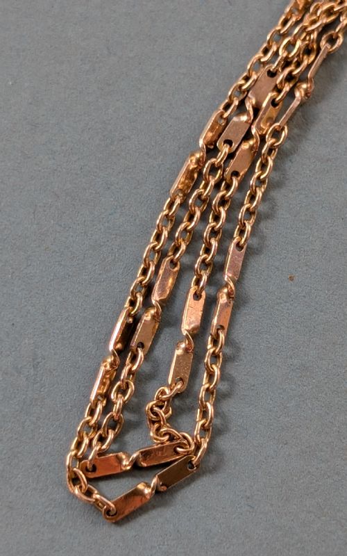 ANTIQUE 9CT ROSE GOLD CHAIN NECKLACE - ADDITIONAL PHOTO 4