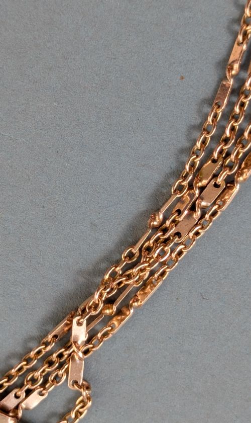 ANTIQUE 9CT ROSE GOLD CHAIN NECKLACE - ADDITIONAL PHOTO 5