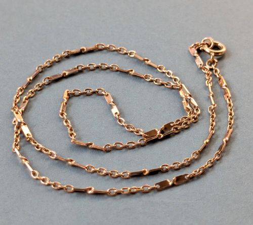 ANTIQUE 9CT ROSE GOLD CHAIN NECKLACE - ADDITIONAL PHOTO 9