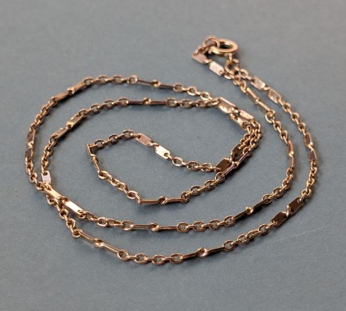 ANTIQUE 9CT ROSE GOLD CHAIN NECKLACE - ADDITIONAL PHOTO 10