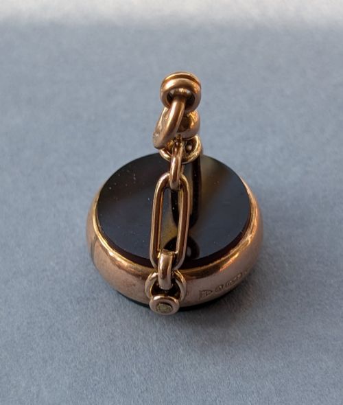 EDWARDIAN 9CT GOLD SPINNING FOB C1911 - ADDITIONAL PHOTO 2