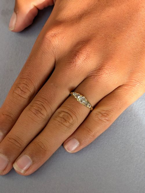 fig 1. Antique 18ct Gold Diamond Ring