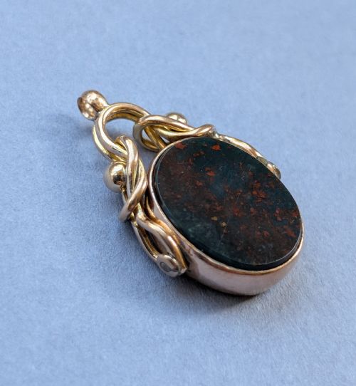 fig 2. Antique 9ct rose gold spinning fob