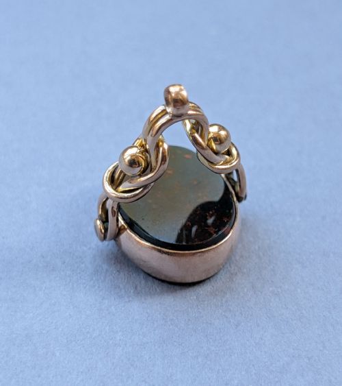 fig 3. Antique 9ct rose gold spinning fob