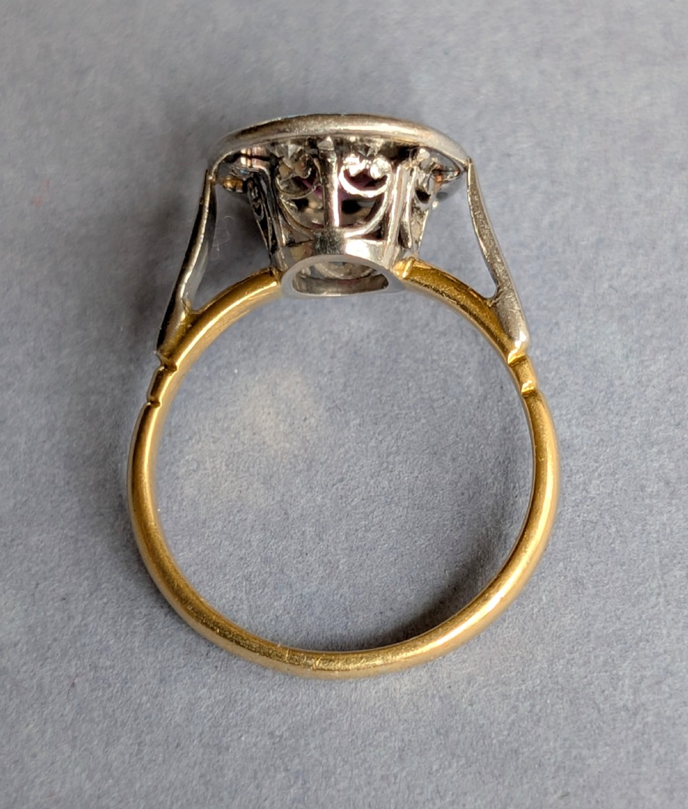 Art Deco 18ct Gold Ruby and Diamond Ring View VI