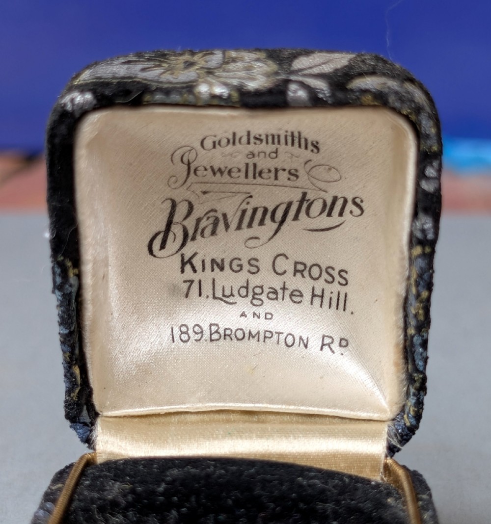 Rare Antique Jewellery ring box BRAVINGTONS View V