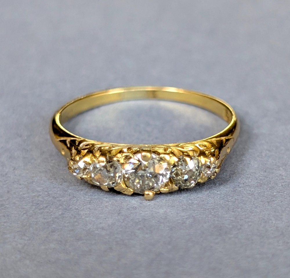Antique 18ct Gold Diamond Ring View III