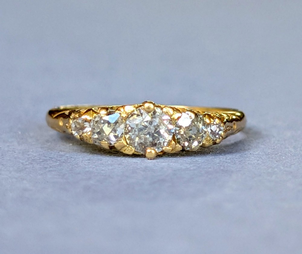 Antique 18ct Gold Diamond Ring View VI