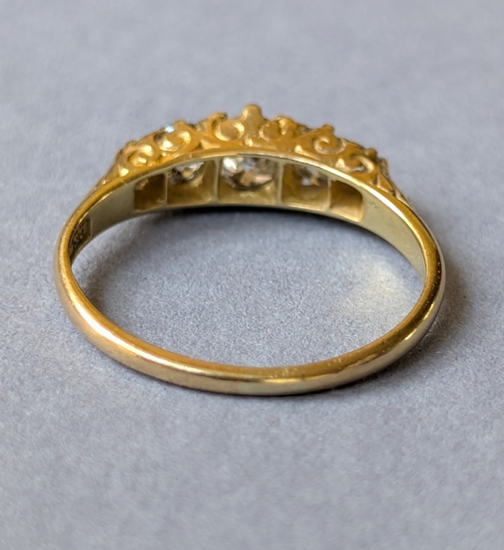 Antique 18ct Gold Diamond Ring View VII