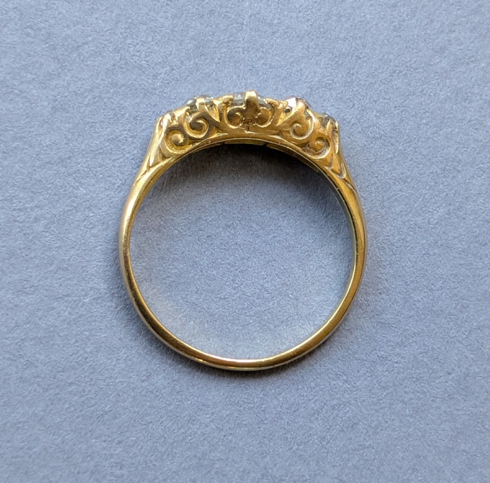 Antique 18ct Gold Diamond Ring View VIII