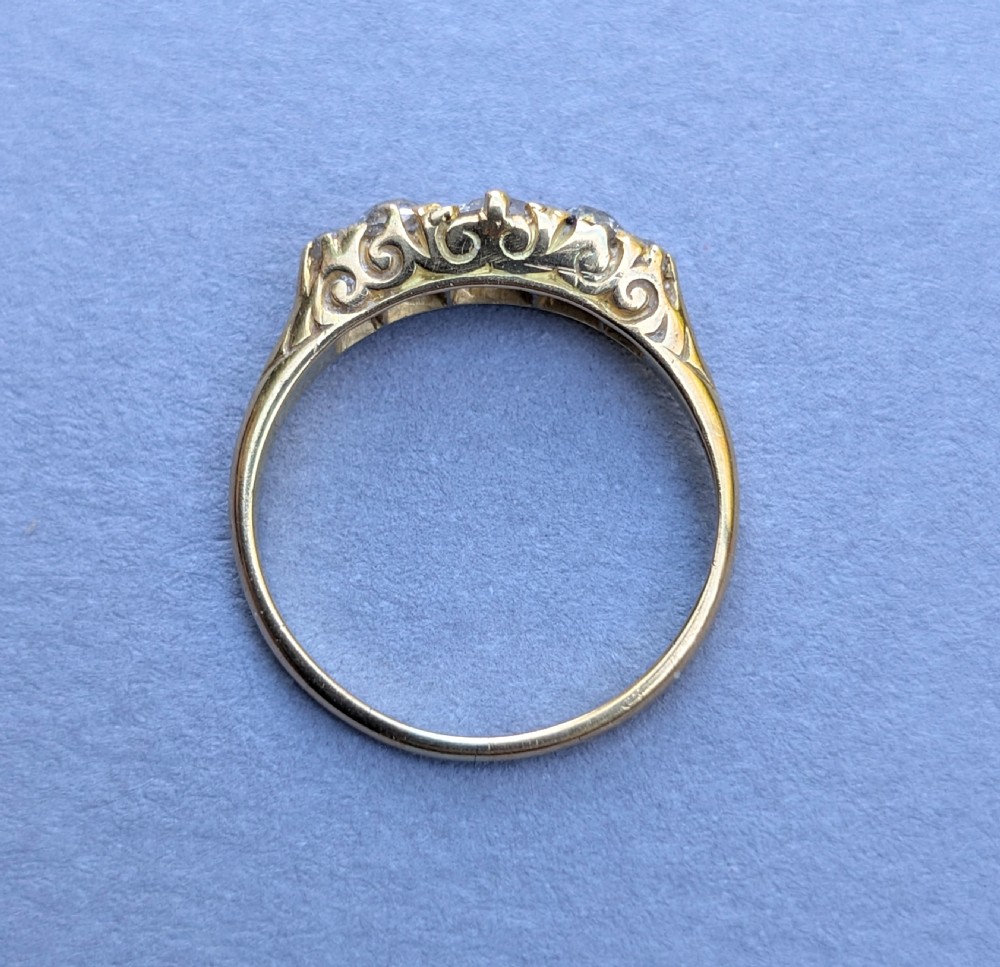 Antique 18ct Gold Diamond Ring View X