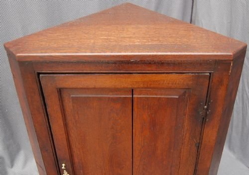 fig 1. Oak Corner Cupboard Cabinet Case Antique Hanging c1840