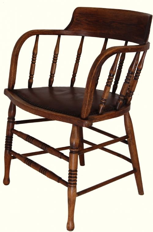 Chair Armchair Captains Oak Desk Smokers Office Windsor 
