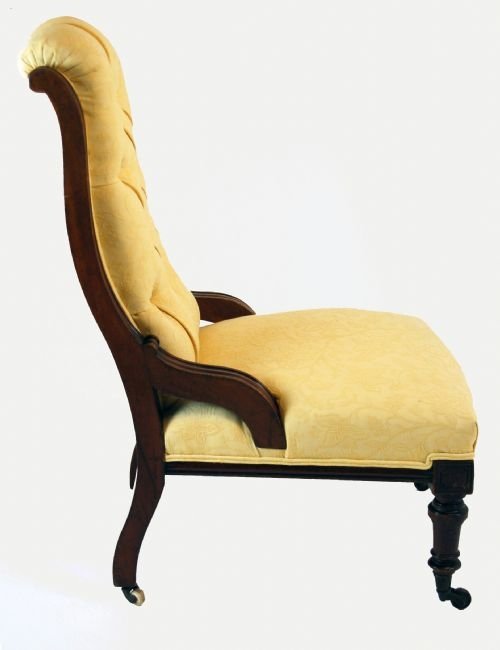 fig 1. Victorian Antique Armchair Chair Nursing Castors c1890