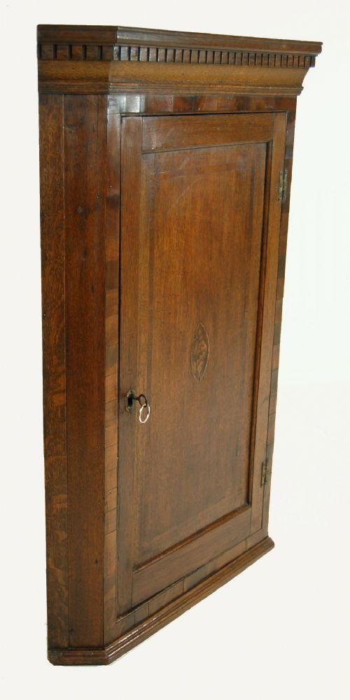 fig 1. Fine Oak Corner Cupboard Cabinet Antique Georgian c1780