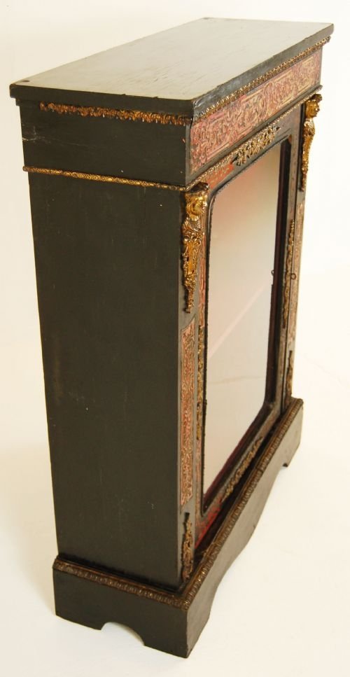 fig 2. Victorian Pier Cabinet Bookcase Display French Boulle