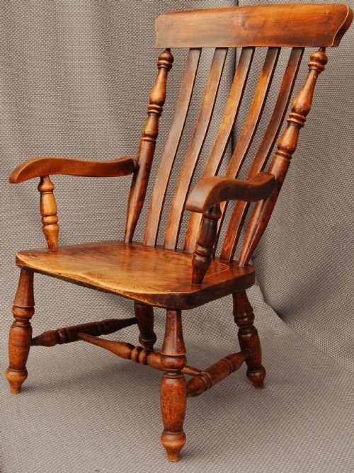 Windsor Lath Back Elbow Chair Armchair Country C1880