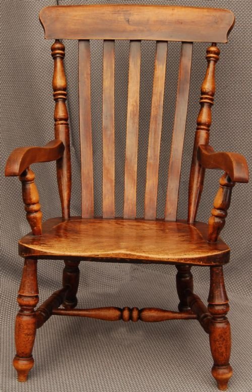 fig 1. Windsor Lath Back Elbow Chair Armchair Country c1880