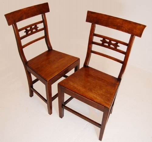fig 1. Pair Regency Side Chairs Dining Hall Antique c1820