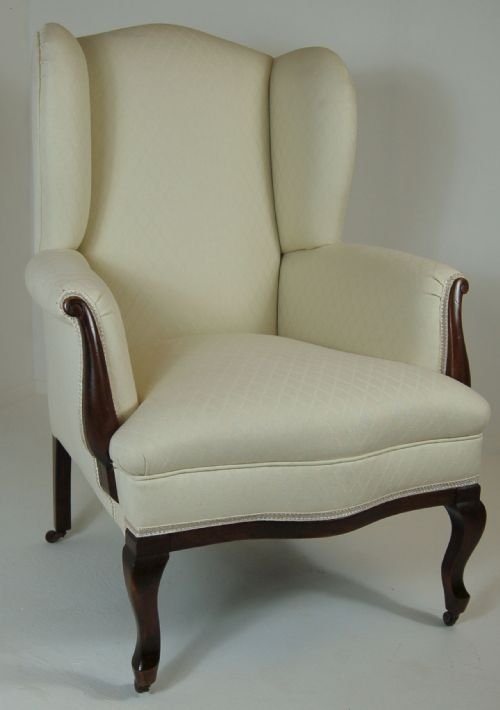 Victorian Antique Armchair Chair Wingback Castors C1890