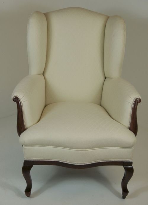 fig 1. Victorian Antique Armchair Chair Wingback Castors c1890