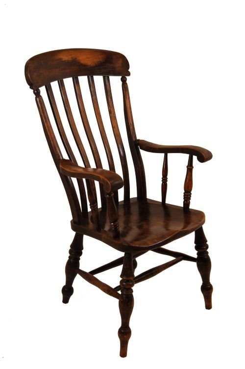 Windsor Lath Back Elm & Beech Elbow Chair Armchair 1880