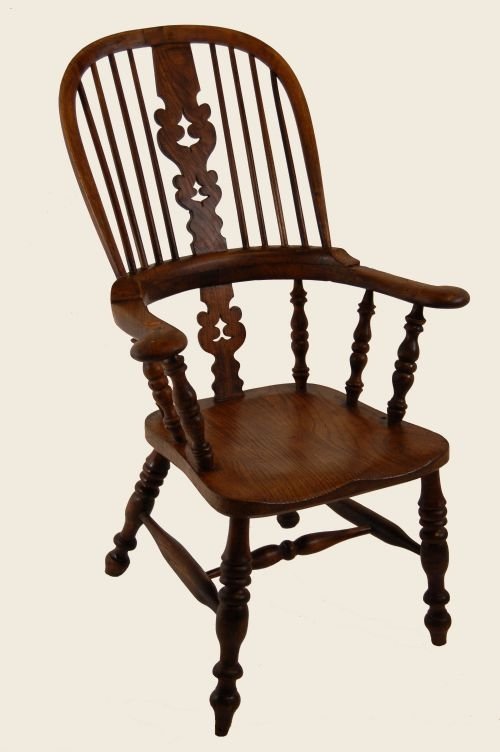 fig 1. Windsor Yew Elm Country Chair Yorkshire c1850 Armchair