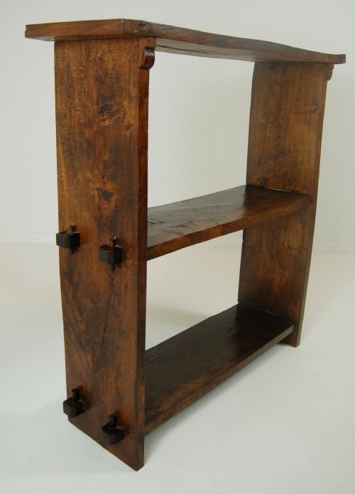Bookcase Open Display Cabinet Victorian Elm Shelf Unit