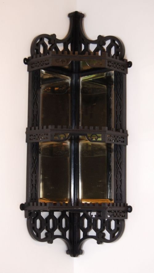 Shoolbred Aesthetic Corner Display Mirror Shelf Whatnot