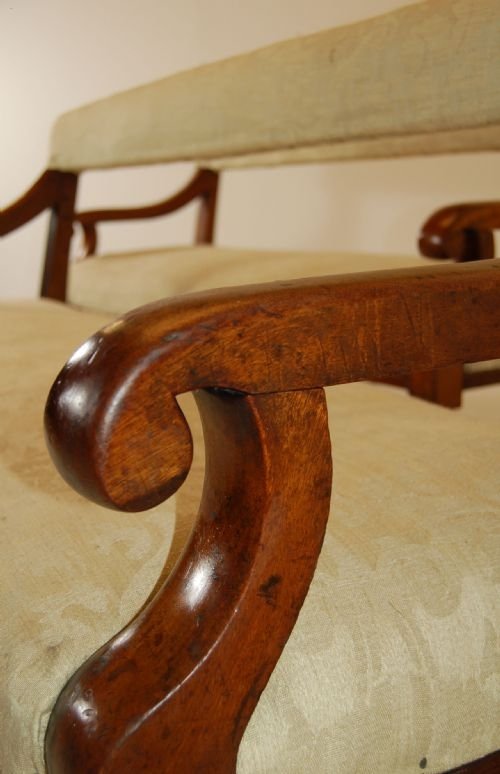 Pair Victorian Antique Benches Sofa Couch Seat Settee