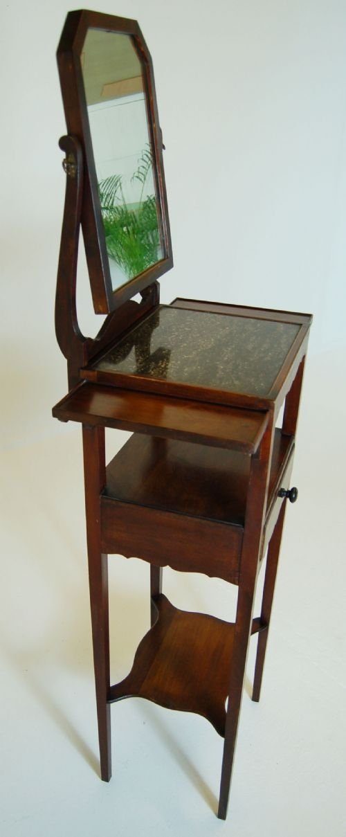 fig 2. Wash Stand Dressing Table Vanity Mirror Chest Antique