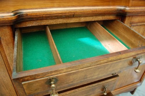 fig 2. Sideboard Walnut Cupboard Bookcase Antique Cabinet 