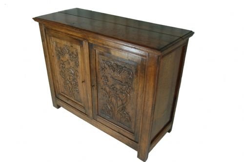 Oak Cabinet Cupboard Sideboard Bookcase Large C1830