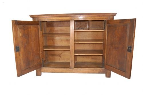 fig 1. Oak Cabinet Cupboard Sideboard Bookcase Large c1830