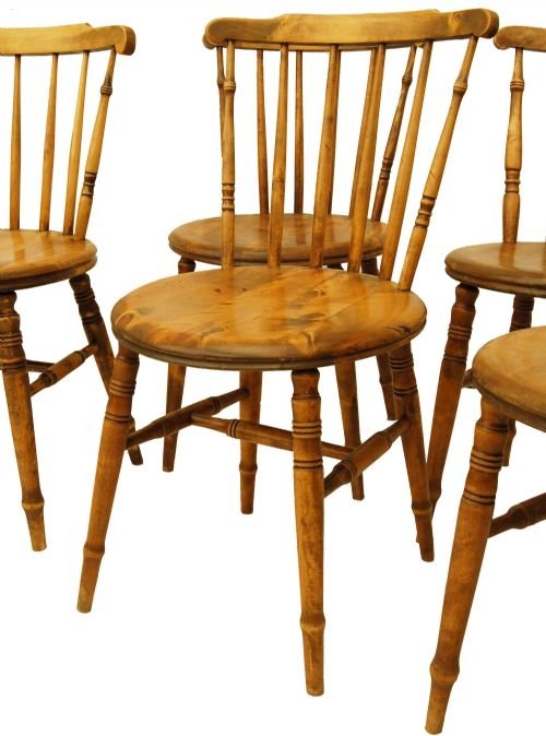 fig 1. Windsor Chairs Carvers Set of Ten 10 Antique Kitchen