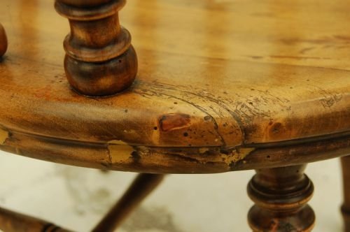 fig 2. Windsor Chairs Carvers Set of Ten 10 Antique Kitchen