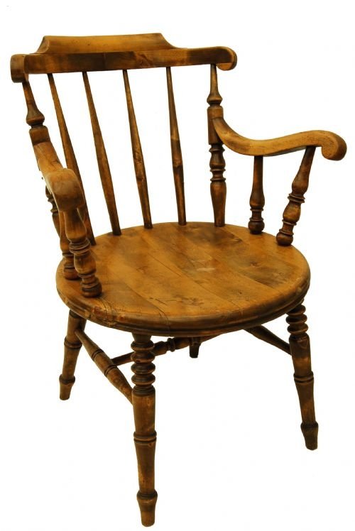 fig 3. Windsor Chairs Carvers Set of Ten 10 Antique Kitchen