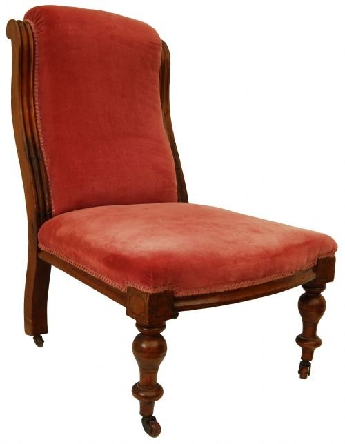 Nursing Chair Salon Armchair Fireside Victorian Castors Antique