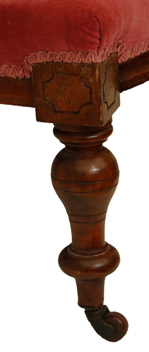 fig 1. Nursing Chair Salon Armchair Fireside Victorian Castors Antique