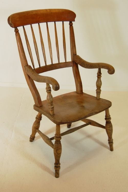 Windsor Stick Chair Country Armchair Elm & Oak Antique