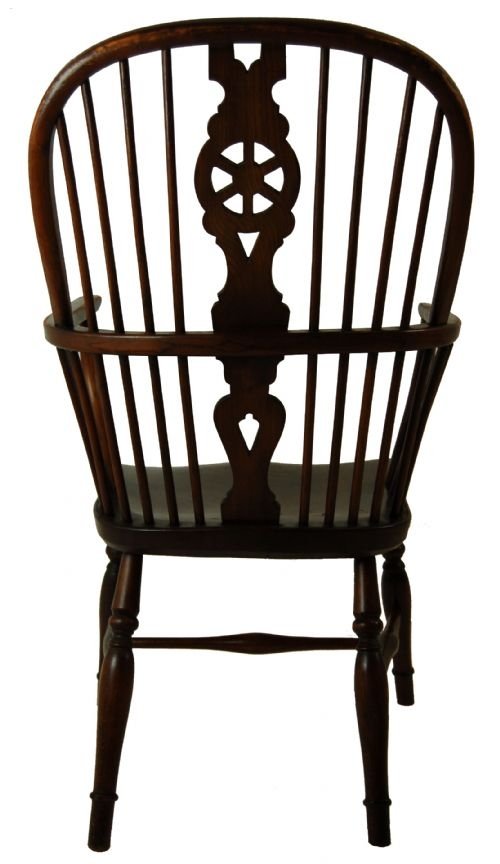 fig 1. Windsor Chair Country Armchair Elm Seat Victorian 