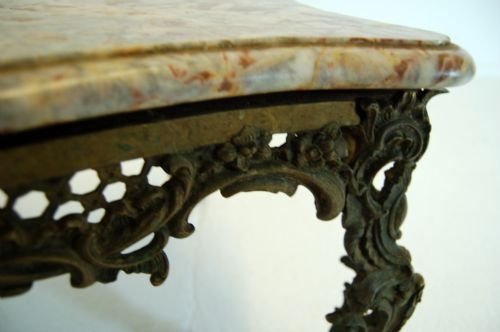 fig 1. Table Coffee Occasional Marble Gilt Antique