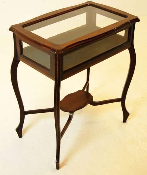 Bijouterie Display Case Table Cabinet Inlaid Antique