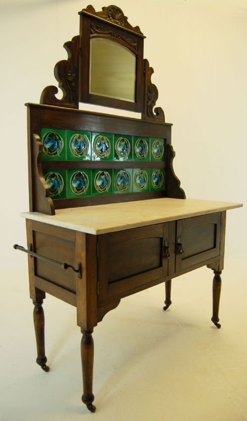fig 2. Dressing Table Vanity Unit Wash Stand Antique Marble