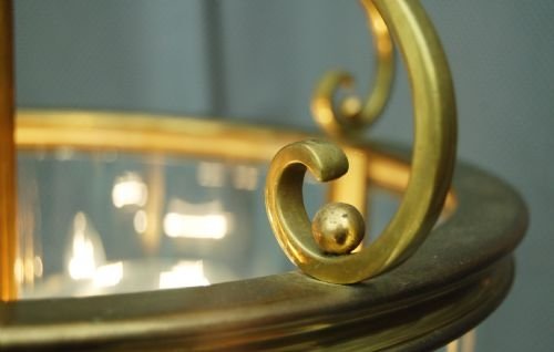 fig 1. Coach Lamp Coaching Lantern Light Lamp Brass Antique
