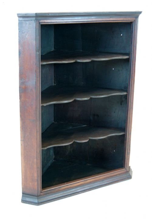 Oak Corner Cupboard Cabinet Display Case Antique C1800